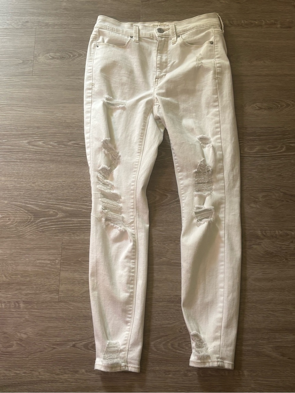 MUDD High Ride Ankle Jeggings size 5 FLX Stretch White